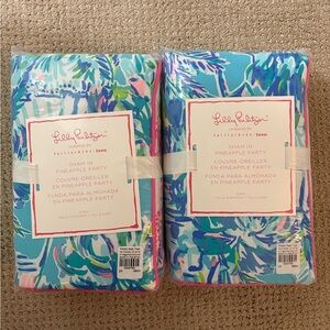 Lilly Pulitzer Pineapple Party Shams NWT